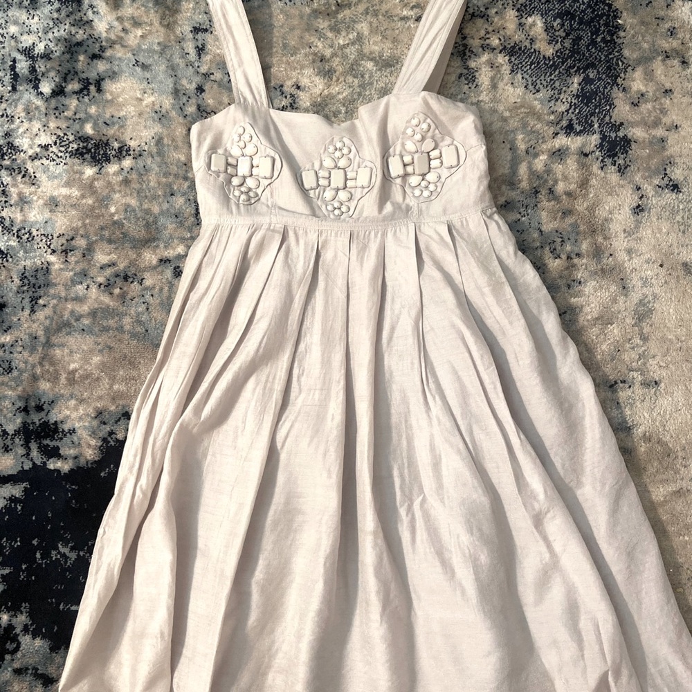 Grey jeweled dress